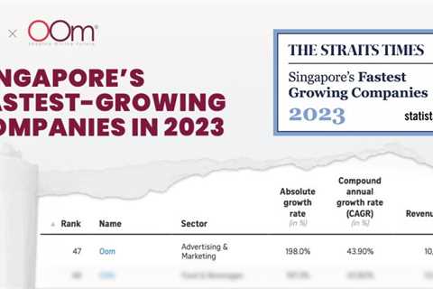 OOm Listed As One Of Singapore’s Fastest Growing Companies 2023