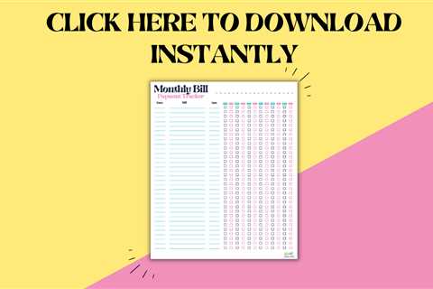 Free Printable Bill Tracker: Manage Your Monthly Expenses