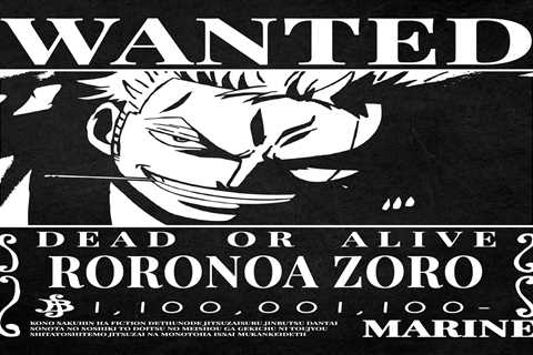 One Piece Wanted Zoro Metal Poster